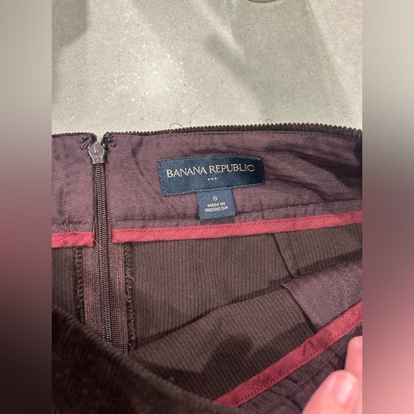 Banana Republic Mini Skirt Women’s 8 Velvet Purple Buttons Zipper Goth Grunge - Picture 3 of 8